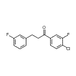 结构式 CAS# 898767-26-5, 1-(4-氯-3-氟苯基)-3-(3-氟苯基)-1-丙酮