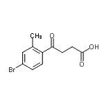 结构式 CAS# 898767-28-7, 4-(4-溴-2-甲基苯基)-4-氧代丁酸