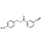 结构式 CAS# 898768-55-3, 3-[3-(4-甲基苯基)丙酰]苯甲腈