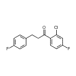 structure of CAS# 898768-62-2, 1-(2-Chloro-4-fluorophenyl)-3-(4-fluorophenyl)-1-propanone;2'-chloro-4'-fluoro-3-(4-fluorophenyl)propiophenone