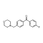 structure of CAS# 898770-00-8, (4-Fluorophenyl)[4-(4-morpholinylmethyl)phenyl]methanone;4-fluoro-4'-morpholinomethyl benzophenone
