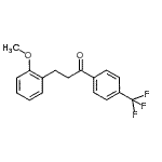 结构式 CAS# 898770-33-7, 3-(2-甲氧基苯基)-1-[4-(三氟甲基)苯基]-1-丙酮