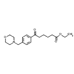 structure of CAS# 898770-85-9, Ethyl 6-[4-(4-morpholinylmethyl)phenyl]-6-oxohexanoate;Ethyl 6-[4-(morpholinomethyl)phenyl]-6-oxohexanoate;Ethyl 6-[4-(morpholinomethyl)-phenyl]-6-oxohexanoate;MFCD03841435