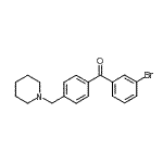 结构式 CAS# 898771-29-4, (3-溴苯基)[4-(1-哌啶基甲基)苯基]甲酮