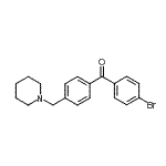 structure of CAS# 898771-32-9, (4-Bromophenyl)[4-(1-piperidinylmethyl)phenyl]methanone;4-bromo-4'-piperidinomethyl benzophenone