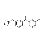 结构式 CAS# 898771-57-8, [3-(1-氮杂环丁基甲基)苯基](3-溴苯基)甲酮