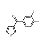 结构式 CAS# 898771-62-5, (3,4-二氟苯基)(3-噻吩基)甲酮