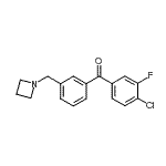 structure of CAS# 898771-83-0, [3-(1-Azetidinylmethyl)phenyl](4-chloro-3-fluorophenyl)methanone;3'-azetidinomethyl-4-chloro-3-fluorobenzophenone