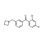 结构式 CAS# 898771-99-8, [3-(1-氮杂环丁基甲基)苯基](2-氯-4-氟苯基)甲酮