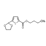结构式 CAS# 898772-14-0, 丁基5-(1,3-二氧戊环-2-基)-2-噻吩羧酸酯