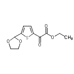 结构式 CAS# 898772-32-2, 乙基[5-(1,3-二氧戊环-2-基)-2-噻吩基](氧代)乙酸酯