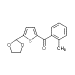 结构式 CAS# 898773-17-6, [5-(1,3-二氧戊环-2-基)-2-噻吩基](2-甲基苯基)甲酮