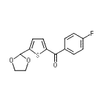 结构式 CAS# 898773-41-6, [5-(1,3-二氧戊环-2-基)-2-噻吩基](4-氟苯基)甲酮