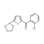 结构式 CAS# 898773-44-9, (2-氯苯基)[5-(1,3-二氧戊环-2-基)-2-噻吩基]甲酮