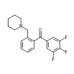 结构式 CAS# 898773-81-4, [2-(1-哌啶基甲基)苯基](3,4,5-三氟苯基)甲酮