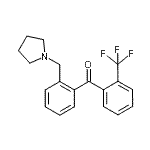 structure of CAS# 898774-79-3, [2-(1-Pyrrolidinylmethyl)phenyl][2-(trifluoromethyl)phenyl]methanone;2-pyrrolidinomethyl-2'-trifluoromethylbenzophenone