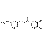 结构式 CAS# 898774-86-2, 1-(4-溴-3-氟苯基)-3-(3-甲氧基苯基)-1-丙酮