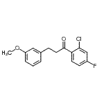 结构式 CAS# 898775-04-7, 1-(2-氯-4-氟苯基)-3-(3-甲氧基苯基)-1-丙酮