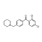 structure of CAS# 898775-55-8, (2,4-Dichlorophenyl)[4-(1-piperidinylmethyl)phenyl]methanone;2,4-dichloro-4'-piperidinomethyl benzophenone
