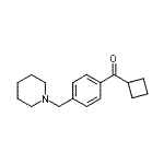 结构式 CAS# 898775-73-0, 环丁基[4-(1-哌啶基甲基)苯基]甲酮
