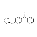 structure of CAS# 898775-89-8, Phenyl[4-(1-pyrrolidinylmethyl)phenyl]methanone;4-(pyrrolidinomethyl)benzophenone