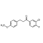 structure of CAS# 898775-96-7, 1-(3-Chloro-4-fluorophenyl)-3-(4-methoxyphenyl)-1-propanone;3'-chloro-4'-fluoro-3-(4-methoxyphenyl)propiophenone