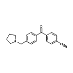 structure of CAS# 898776-08-4, 4-[4-(1-Pyrrolidinylmethyl)benzoyl]benzonitrile;4-cyano-4'-pyrrolidinomethyl benzophenone