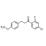 structure of CAS# 898776-19-7, 1-(4-Chloro-2-fluorophenyl)-3-(4-methoxyphenyl)-1-propanone;4'-chloro-2'-fluoro-3-(4-methoxyphenyl)propiophenone