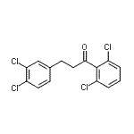结构式 CAS# 898777-44-1, 1-(2,6-二氯苯基)-3-(3,4-二氯苯基)-1-丙酮