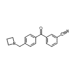 结构式 CAS# 898777-46-3, 3-[4-(1-氮杂环丁基甲基)苯甲酰基]苯甲腈
