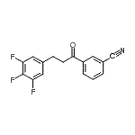structure of CAS# 898777-72-5, 3-[3-(3,4,5-Trifluorophenyl)propanoyl]benzonitrile;3'-cyano-3-(3,4,5-trifluorophenyl)propiophenone
