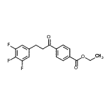 结构式 CAS# 898777-80-5, 乙基4-[3-(3,4,5-三氟苯基)丙酰]苯甲酸酯