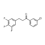 structure of CAS# 898777-90-7, 1-(3-Chlorophenyl)-3-(3,4,5-trifluorophenyl)-1-propanone;3'-chloro-3-(3,4,5-trifluorophenyl)propiophenone