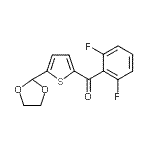 结构式 CAS# 898778-80-8, (2,6-二氟苯基)[5-(1,3-二氧戊环-2-基)-2-噻吩基]甲酮