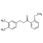 结构式 CAS# 898779-08-3, 3-(3,4-二甲基苯基)-1-[2-(甲硫基)苯基]-1-丙酮