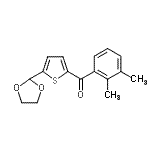 结构式 CAS# 898779-16-3, (2,3-二甲基苯基)[5-(1,3-二氧戊环-2-基)-2-噻吩基]甲酮