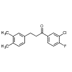 structure of CAS# 898779-55-0, 1-(3-Chloro-4-fluorophenyl)-3-(3,4-dimethylphenyl)-1-propanone;3'-chloro-3-(3,4-dimethylphenyl)-4'-fluoropropiophenone