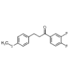 structure of CAS# 898781-79-8, 1-(3,4-Difluorophenyl)-3-[4-(methylsulfanyl)phenyl]-1-propanone;3',4'-difluoro-3-(4-thiomethylphenyl)propiophenone