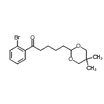 结构式 CAS# 898785-76-7, 1-(2-溴苯基)-5-(5,5-二甲基-1,3-二恶烷-2-基)-1-戊酮