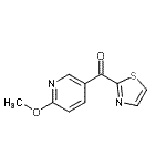 结构式 CAS# 898785-97-2, (6-甲氧基-3-吡啶基)(1,3-噻唑-2-基)甲酮