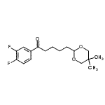 structure of CAS# 898786-99-7, 1-(3,4-Difluorophenyl)-5-(5,5-dimethyl-1,3-dioxan-2-yl)-1-pentanone;3',4'-difluoro-5-(5,5-dimethyl-1,3-dioxan-2-yl)valerophenone