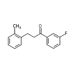 structure of CAS# 898789-46-3, 1-(3-Fluorophenyl)-3-(2-methylphenyl)-1-propanone;3'-fluoro-3-(2-methylphenyl)propiophenone