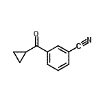 结构式 CAS# 898789-86-1, 3-(环丙基羰基)苯甲腈
