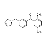 structure of CAS# 898790-19-7, [3-(2,5-Dihydro-1H-pyrrol-1-ylmethyl)phenyl](2,5-dimethylphenyl)methanone;2,5-dimethyl-3'-(3-pyrrolinomethyl) benzophenone