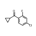 structure of CAS# 898790-24-4, (4-Chloro-2-fluorophenyl)(cyclopropyl)methanone;4-Chloro-2-fluorophenyl cyclopropyl ketone