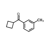 结构式 CAS# 898790-40-4, 环丁基(3-甲基苯基)甲酮
