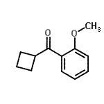 结构式 CAS# 898790-42-6, 环丁基(2-甲氧基苯基)甲酮