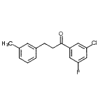 structure of CAS# 898791-17-8, 1-(3-Chloro-5-fluorophenyl)-3-(3-methylphenyl)-1-propanone;3'-chloro-5'-fluoro-3-(3-methylphenyl)propiophenone