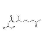 结构式 CAS# 898791-22-5, 6-(2,4-二氯苯基)-6-氧代己酸