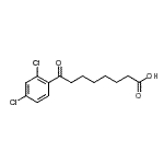 structure of CAS# 898791-27-0, 8-(2,4-Dichlorophenyl)-8-oxooctanoic acid;8-(2,4-dichlorophenyl)-8-oxooctanoic acid